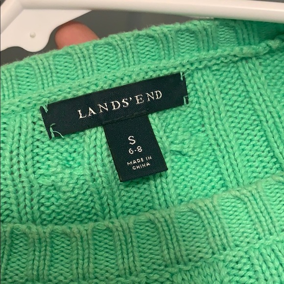 Lands End cable knit sweater size S - Picture 3 of 6